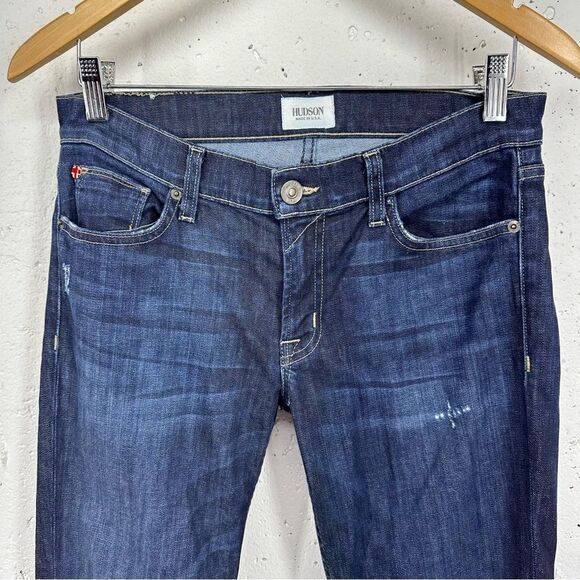 Hudson Women's Size 28 Muse Crop Skinny 5" Cuff Stretch Jeans - Picture 4 of 14